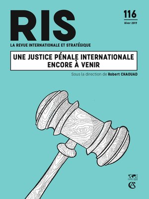 cover image of Une justice pénale internationale encore à venir